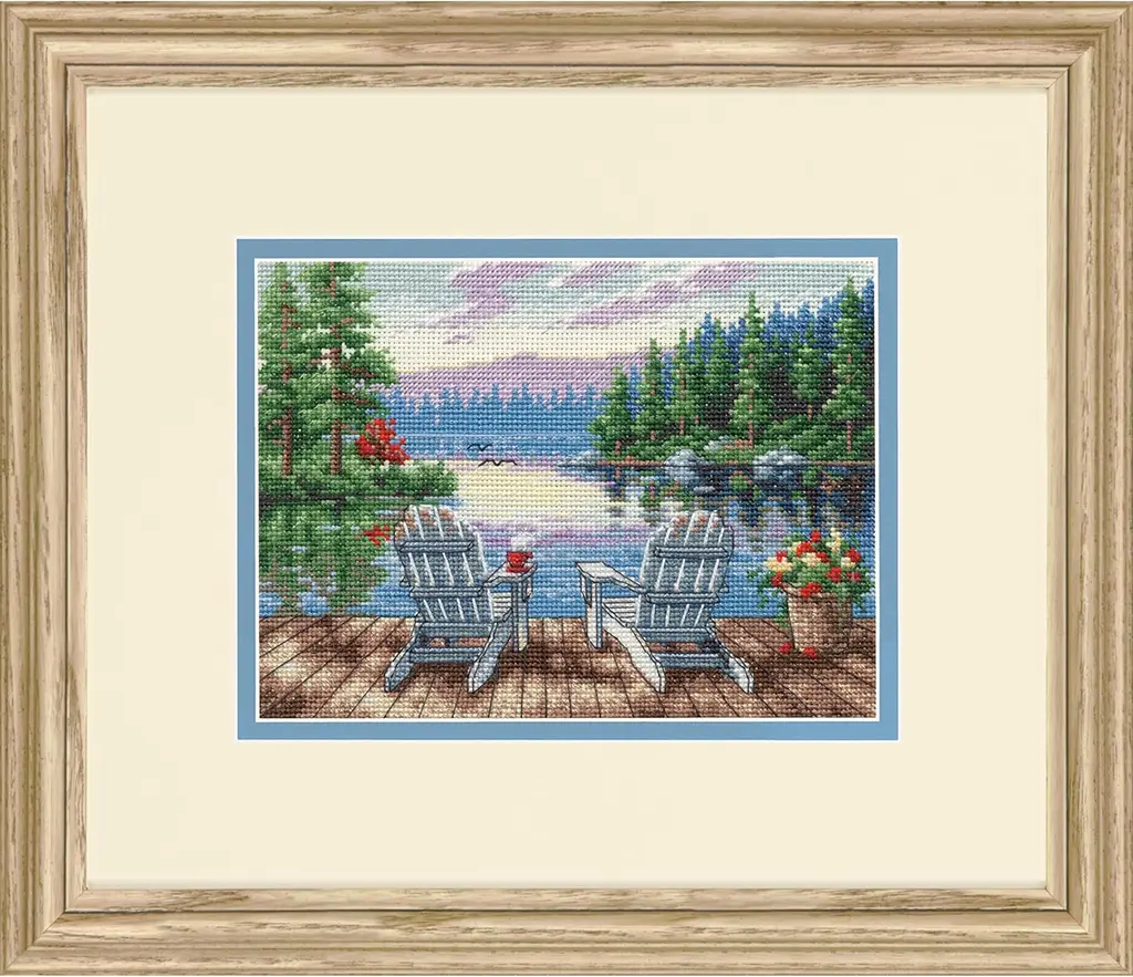 70-65231 Набір для вишивання хрестиком Lakeside Morning/Ранок на