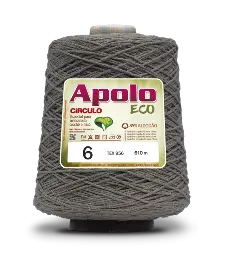 8107 APOLO ECO 6 пряжа (85%% бавовна, 15%% волокна, 600гр, 610м 1шт), ТЕМНИЙ ХАКІ