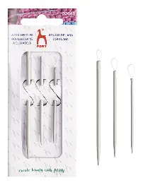 60643 Голки ручні для в'язаних виробів з нейлоновою петлею Kniters/Wool, 3шт PONY