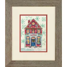 70-08988 Набір для вишивання нитками  Святковий будинок Hiliday Home Dimensions.