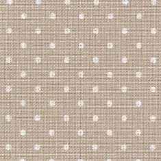 Канва для вишивання Zweigart 3984/7309 Murano Petit Point 32ct (35х46см) бежевий в білий горошок.
