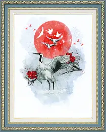 Partial embroidery kit RK-098 "Cranelike song"