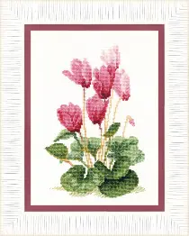 BT-096 Counted cross stitch kit Crystal Art "Cyclamen"