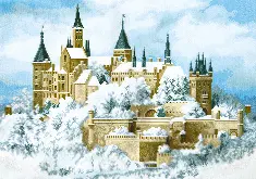 Cross-stitch kit М-371 "Castle in the clouds"