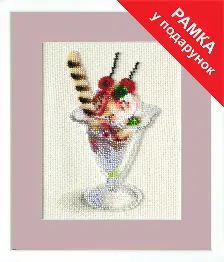 Mixed technique stitch kit M-187 "Ice-cream" 