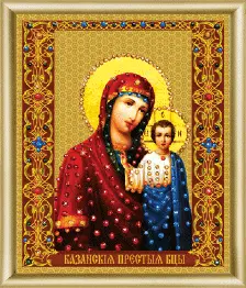 Rhinestone decoration kit КС-135 "The Kazan Icon of the Mother of God"