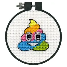 72-75577 Counted cross stitch kit DIMENSIONS "Unicorn Poop"