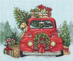 70-08992 Набір для вишивання хрестом Festive Ride • Святкова поїздка » DIMENSIONS