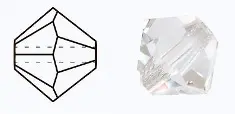 497 69 302 MC Bead Rondell CRYSTAL камені пришивні 2,4х3mm CRYSTAL (32шт.)