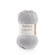 62 Merino 4 Us пряжа (100%% мериносова вовна - без мулесингу), колір Сірий 50 г моток ROSARIOS