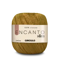 7326 ENCANTO SLIM пряжа (100%% віскоза, 100гр. 240м 6 мот. в уп) приглушений відтінок золота 
