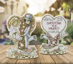 Т-80 Counted cross stitch kit Crystal Art Set of pictures "Happy Events. Wedding"