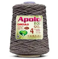 8107 APOLO ECO 4 пряжа (85%% бавовна, 15%% волокна, 600гр, 915м 1шт), сірий