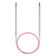 115-7 (150см/6,5мм) Кругова спиця для в'язання / латунь біла бронза з пластиковим кабелем, Addi