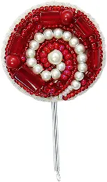 BP-231 Beadwork kit for creating broоch Crystal Art "Lollipop"
