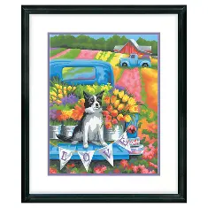 73-91775 Набор для рисования красками по номерам Flower Power Dog "Собака цветочник" Dimensions