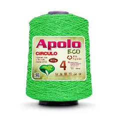 5086 APOLO ECO 4 пряжа (85%% бавовна, 15%% волокна, 600гр, 915м 1шт), лайм