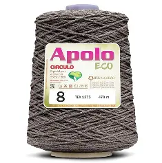 8107 APOLO ECO 8 пряжа (85%% бавовна, 15%% волокна, 600гр, 457м 1шт), сірий