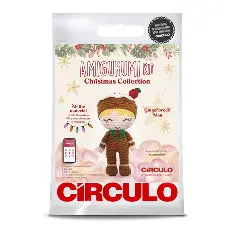 5 AMIGURUMI KIT - CHRISTMAS  Gingerbread Man  (100%% бавовна)