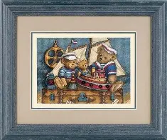 06994 Набір для вишивання хрестом DIMENSIONS Ahoy! Bears "Ведмедики-Моряки"