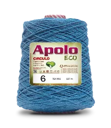 2194 APOLO ECO 6 пряжа (85%% бавовна, 15%% волокна, 600гр, 610м 1шт) БІРЮЗА