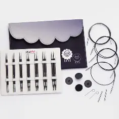 41631 KnitPro Karbonz Midi Interchangeable Circular Needle Set