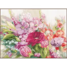 PN-0205167 Lanarte counted cross stitch kit Bright flowers