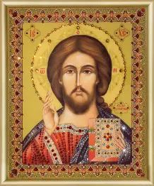 Rhinestone decoration kit КС-047 "The Icon of Pantocrator"