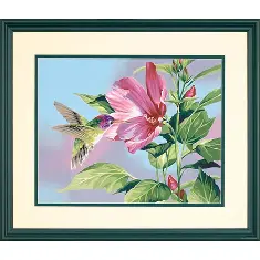 91419 Набор для рисования красками по номерам "Hibiscus Hummingbird" "Колибри и гибискус" Dimensions