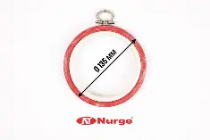 230-2 Пяльці-рамка Nurge круглі каучукові з підвісом, висота обода 8мм, діаметр 135мм (червоні)