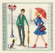 PN-0150990 Набір для вишивання хрестом Vervaco "Вінтажний Лондон"