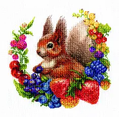BT-262 Embellished stitch kit Crystal Art "Berry melody"