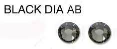 226AB BLACK DIA AB стрази DMC+ фольговані
