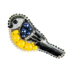BP-317 Beadwork kit for creating broоch Crystal Art "Blue tit"