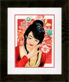 PN-0150000 Counted cross stitch kit LanArte "Asian Flower Girl"