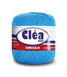 2194 CLEA 500 пряжа (100%% мерс.бавовна, 76гр. 500м. ), блакитний