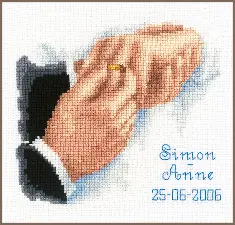 PN-0011943 Counted crossstitch kit Vervaco "With this ring"