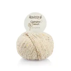 01 Cânhamo Tweed пряжа (71%% вовна мериноса 10%% коноплі 10%% альпака 9%% віскоза ), колір Перл 50 г моток ROSARIOS