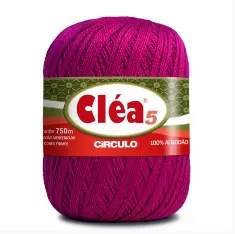 6133 CLEA 5 пряжа(100%% мерс.бавовна, 151гр. 750м. ), малиновий