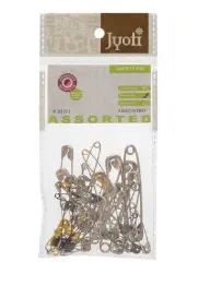 33111 Шпильки металеві асорті розмірів, кольорів 50 шт. JYOTI
