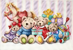 Cross-stitch kit м-387 "Stuffed Toys"
