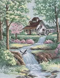 35027 Counted cross stitch kit DIMENSIONS "Peaceful Stream"