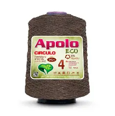 7311 APOLO ECO 4 пряжа (85%% бавовна, 15%% волокна, 600гр, 915м 1шт), темно коричневий