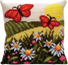 Набір для вишивання подушки хрестиком РТ-140 "У ромашковому полі"