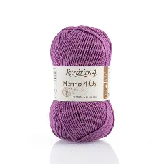 46 Merino 4 Us пряжа (100%% мериносова вовна - без мулесингу), колір Бузок 50 г моток ROSARIOS