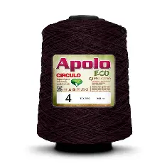 3862 APOLO ECO 4 пряжа (85%% бавовна, 15%% волокна, 600гр, 915м 1шт), темно коричневий