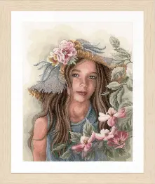 PN-0169325 Counted cross stitch kit LanArte "Little girl with hat"