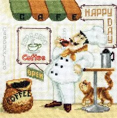 Cross-stitch kit M-436 Counted cross stitch kit series "Cheerful chef"