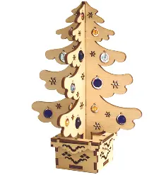 F-023 Набір новорічна прикраса з фанери Чарівна Мить "Новорічна ялинка"