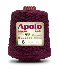 7136 APOLO ECO 6 пряжа (85%% бавовна, 15%% волокна, 600гр, 610м 1шт) МАРСАЛА